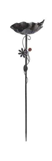 BURI Gartenstecker Metall Gartenstecker Vogeltränke Vogelbad Wasserstelle Futterschale BURI Gartenstecker Metall Gartenstecker Vogeltränke Vogelbad Wasserstelle Futterschale