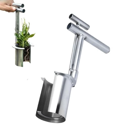 Auledio Pflanzer Blumenzwiebelpflanzer, Robuster Edelstahl-Setzling-Transplanter Auledio Pflanzer Blumenzwiebelpflanzer, Robuster Edelstahl-Setzling-Transplanter