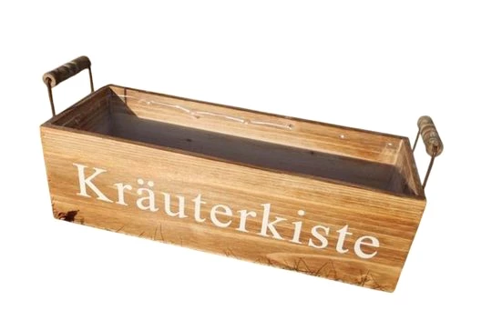 Deko-Impression Kräutertopf Kräuterkiste Kräutergarten Blumentopf Pflanzkiste Holz braun 39 cm Deko-Impression Kräutertopf Kräuterkiste Kräutergarten Blumentopf Pflanzkiste Holz braun 39 cm