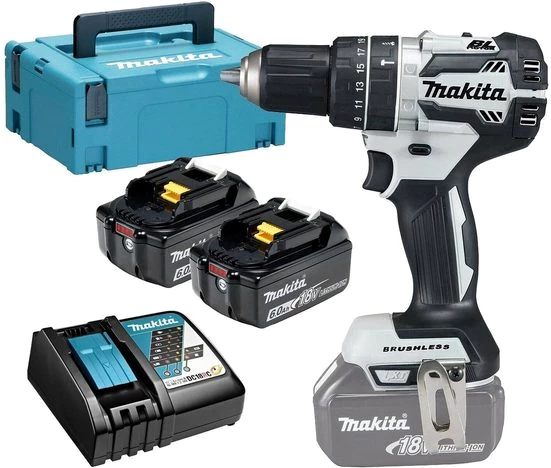 Makita Akku-Schlagbohrschrauber DHP484RGJW, 18 V, max. 2000 U/min, , Tiefentladeschutz Makita Akku-Schlagbohrschrauber DHP484RGJW, 18 V, max. 2000 U/min, , Tiefentladeschutz