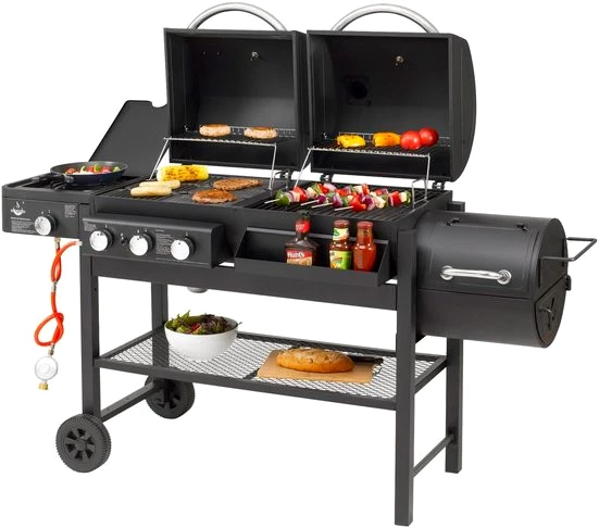 El Fuego Gasgrill Sierra, Gas- und Holzkohlekombination, BxTxH: 173,5x60x117,5 cm El Fuego Gasgrill Sierra, Gas- und Holzkohlekombination, BxTxH: 173,5x60x117,5 cm